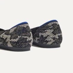 Rothy's The Flat - Black Chantilly -Rothy's Shoes Store 001 Flat BlackChantilly Heel 5134