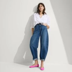 Rothy's The Flat - Dragon Fruit -Rothy's Shoes Store 001 Flat DragonFruit On Figure 4638