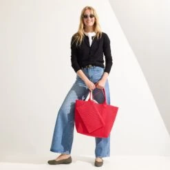 Rothy's The Wristlet - Lollipop Perf -Rothy's Shoes Store 001 Flat SafariBasketweave On Figure 2080 f085af74 8472 4f74 ab73 f766f974f464