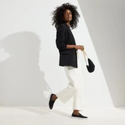 Rothy's The Original Slip On Sneaker - Black Solid -Rothy's Shoes Store 006 OriginalSlipOnSneaker Black On Figure 0831