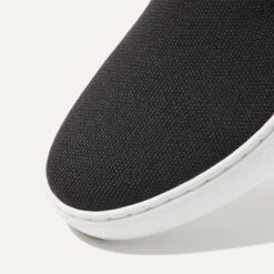 Rothy's The Original Slip On Sneaker - Black Solid -Rothy's Shoes Store 006 TheSlipOnSneaker BlackSolid toe