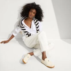 Rothy's The Lace Up Sneaker - Blonde -Rothy's Shoes Store 038 LaceUpSneaker Blonde On Figure 1666