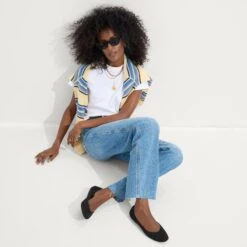 Rothy's The Square - Black -Rothy's Shoes Store 042 SquareToe Black On Figure 0859