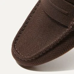 Rothy's The Driving Loafer - Brown Herringbone -Rothy's Shoes Store 055 DrivingLoafer BrownHerringbone F