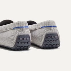 Rothy's The Driving Loafer - Light Grey Herringbone -Rothy's Shoes Store 055 DrivingLoafer LightGreyHerringbone HeelDetail 498