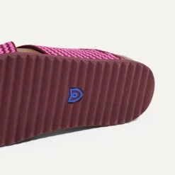 Rothy's The Weekend Slide - Sangria Stripe -Rothy's Shoes Store 065 WeekendSlide SangriaStripe Sole 669