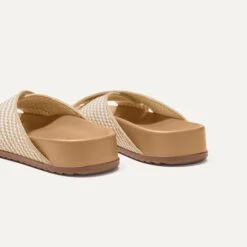 Rothy's The Weekend Slide - Wren Stripe -Rothy's Shoes Store 065 WeekendSlide WrenStripe HeelDetail 687 3a5561e6 e3a7 4470 9546 3a84bbe34308