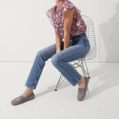 Rothy's The Driver - Iron Herringbone -Rothy's Shoes Store 069 Driver IronHerringbone OnFigure v7617