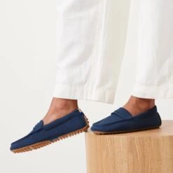 Rothy's The Driver - Navy -Rothy's Shoes Store 069 Driver Navy OnFigure v4930