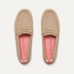 Rothy's The Driver - Tan Herringbone