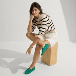 Rothy's The Driver - Green Melon -Rothy's Shoes Store 069 TheDriver GreenMelon On Figure 1346