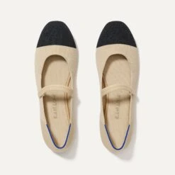 Rothy's The Square Mary Jane - Cream Captoe