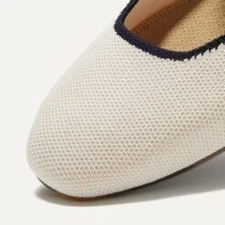 Rothy's The Square Mary Jane - Gardenia -Rothy's Shoes Store 075 SquareMaryJane Gardenia ToeDetail