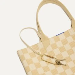 Rothy's The Lightweight Tote - Checker Sand -Rothy's Shoes Store 086 LightweightTote CheckerSand Keys 3356