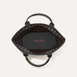 Rothy's The Lightweight Tote - Newspaper -Rothy's Shoes Store 086 LightweightTote Newspaper Overhead 0700