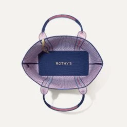 Rothy's The Lightweight Tote - Spirit Stripe -Rothy's Shoes Store 086 LightweightTote SpiritStripe Overhead 0324