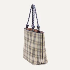 Rothy's The Lightweight Tote - Spring Plaid -Rothy's Shoes Store 086 LightweightTote SpringPlaid 45Degree 7668