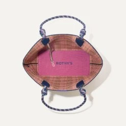 Rothy's The Lightweight Tote - Spring Plaid -Rothy's Shoes Store 086 LightweightTote SpringPlaid Overhead 5567