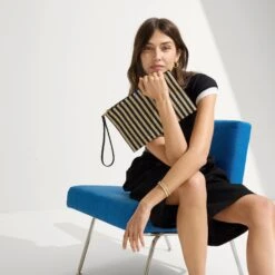 Rothy's The Wristlet - Black Tie -Rothy's Shoes Store 093 Wristlet BlackTie OnFigure 0871