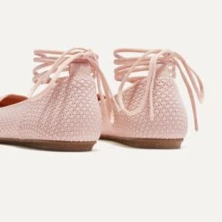 Rothy's The Square Wrap - Ballerina -Rothy's Shoes Store 102 SquareAnkleWrap Ballet HeelDetail 580