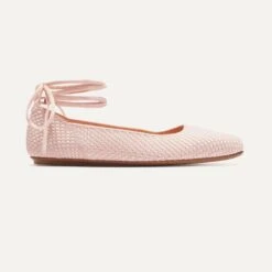 Rothy's The Square Wrap - Ballerina -Rothy's Shoes Store 102 SquareAnkleWrap Ballet Side 564