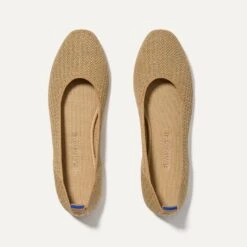 Rothy's The Square Wrap - Gold Stripe -Rothy's Shoes Store 102 SquareWrap GoldStripe PrimaryOverhead 0051