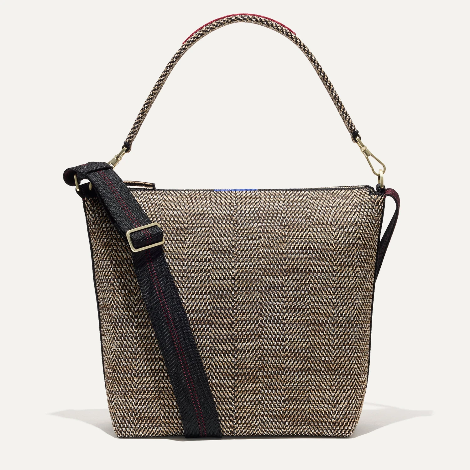 Rothy's The Mini Zip Bucket - Cacao Herringbone 2 Rothy's The Mini Zip Bucket - Cacao Herringbone - Image 2