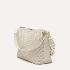 Rothy's The Daily Crossbody - White Sand -Rothy's Shoes Store 106 DailyCrossbody WhiteSand 45 Degree