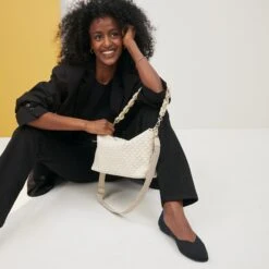 Rothy's The Shoulder Strap - White Chain -Rothy's Shoes Store 106 DailyCrossbody WhiteSand OnFigure 1708 crop ca04377e e969 49dc 921a 2b749667357a