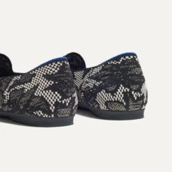 Rothy's The Almond Loafer - Black Chantilly -Rothy's Shoes Store 130 AlmondLoafer BlackChantilly Heel 5136