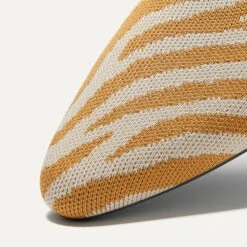 Rothy's The Almond Loafer - Brown Zebra -Rothy's Shoes Store 130 AlmondLoafer BrownZebra ToeDetail48854