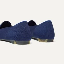 Rothy's The Almond Loafer - Deep Navy -Rothy's Shoes Store 130 AlmondLoafer DeepNavy HeelDetail 90961