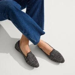 Rothy's The Almond Loafer - Dusk Tweed -Rothy's Shoes Store 130 AlmondLoafer DuskTweed On Figure 0978