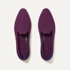 Rothy's The Almond Loafer - Quilted Plum
