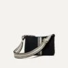 Rothy's The Casual Crossbody - Black And Ivory Stripe