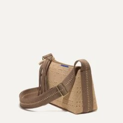 Rothy's The Casual Crossbody - Brown Perf -Rothy's Shoes Store 142 CasualCrossbody BrownPerf 45 Degree 4551