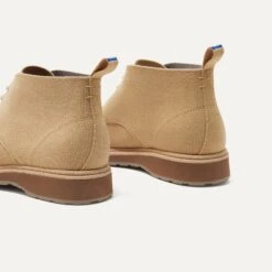 Rothy's The Chukka Boot - Desert Sand -Rothy's Shoes Store 146 ChukkaBoot DesertSand HeelDetail