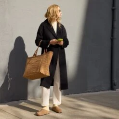 Rothy's The Zip Travel Tote - Hazelnut -Rothy's Shoes Store 150 CasualClog Butternut On Figure 0383 pdp