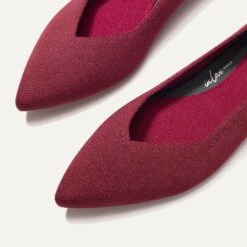 Rothy's The Point II - Cabernet -Rothy's Shoes Store 152 PointII Cabernet Toedetail Macro 5203