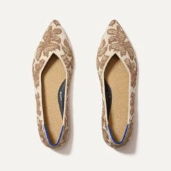 Rothy's The Point II - Gold Chantilly