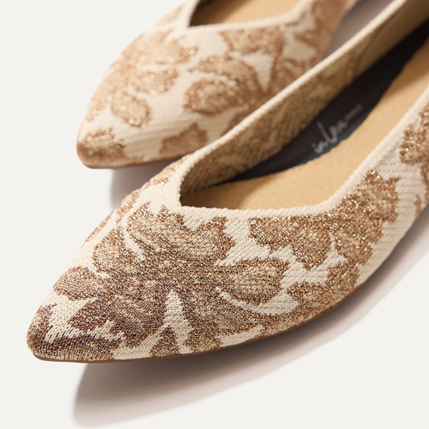 Rothy's The Point II - Gold Chantilly 2 Rothy's The Point II - Gold Chantilly - Image 2