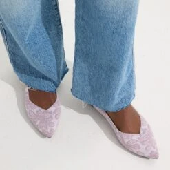 Rothy's The Point II - Lilac Chantilly -Rothy's Shoes Store 152 PointII LilacChantilly On Figure 0605