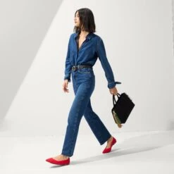 Rothy's The Point II - Lollipop Red -Rothy's Shoes Store 152 PointII LollipopRed On Figure v7750