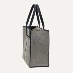 Rothy's The Classic Tote - Mist Herringbone -Rothy's Shoes Store 162 ClassicTote MistHerringbone 45 Degree 2974