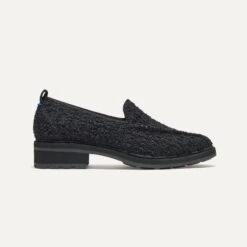 Rothy's The Lug Loafer - Black Bouclé