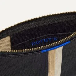 Rothy's The Wallet Wristlet - Black Portobello Stripe -Rothy's Shoes Store 164 WalletWristlet BlackPortobelloStripe Inside 987aa2f7 a16e 4bd7 8c93 8ebc90c08b10