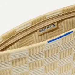 Rothy's The Wristlet - Checker Sand -Rothy's Shoes Store 164 Wristlet CheckerSand Inside 5669