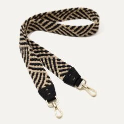 Rothy's The Crossbody Strap - Black And Ivory Woven