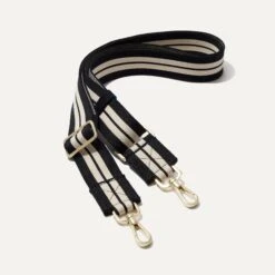 Rothy's The Crossbody Strap - Black And White Stripe