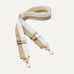 Rothy's The Crossbody Strap - Gold And White